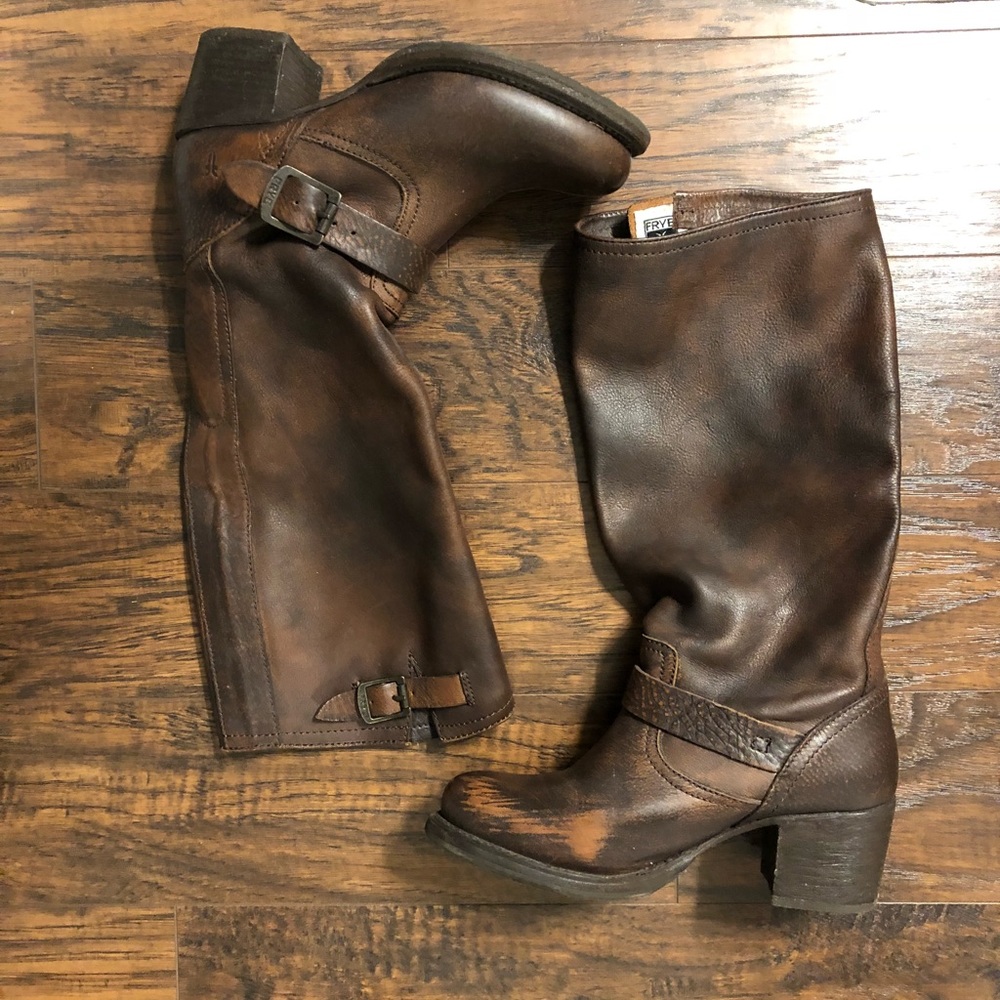 Frye Boots - Brown with Block Heel